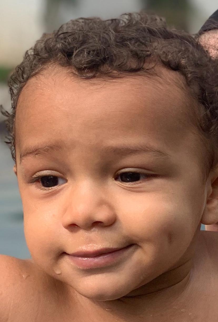 Joziah's face, up close