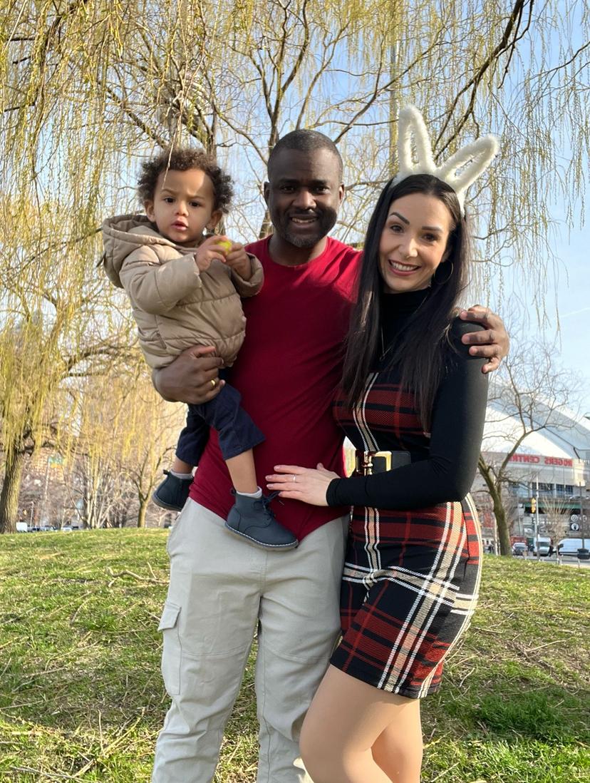 The family under a willow tree